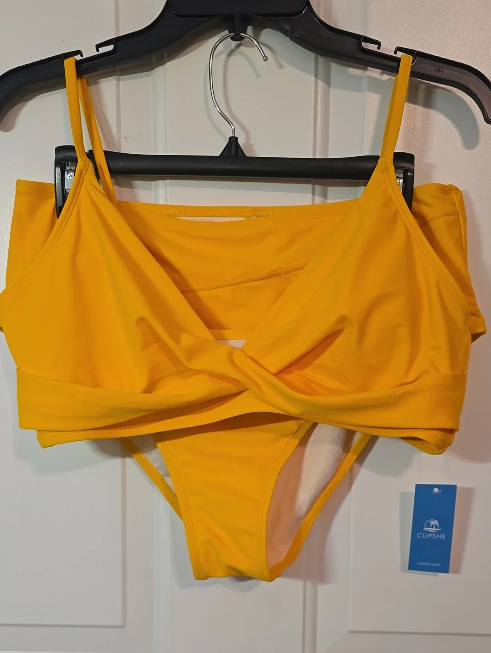 Cupshe Sunny Yellow Twist Bralette Bikini Set
